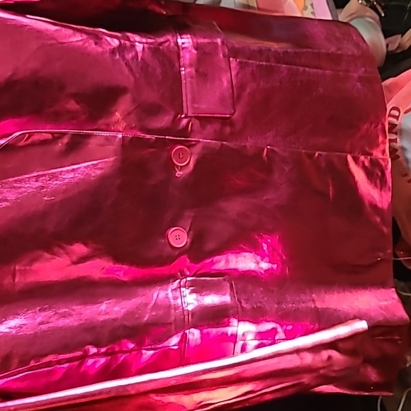 Buddy Love Metallic Pink Women's Blazer Jacket Sz S - Picture 4 of 7